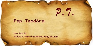 Pap Teodóra névjegykártya