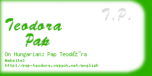teodora pap business card